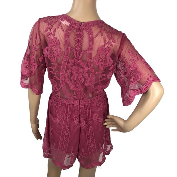 Floral Embroidered Romper Shorts - Picture 7 of 16